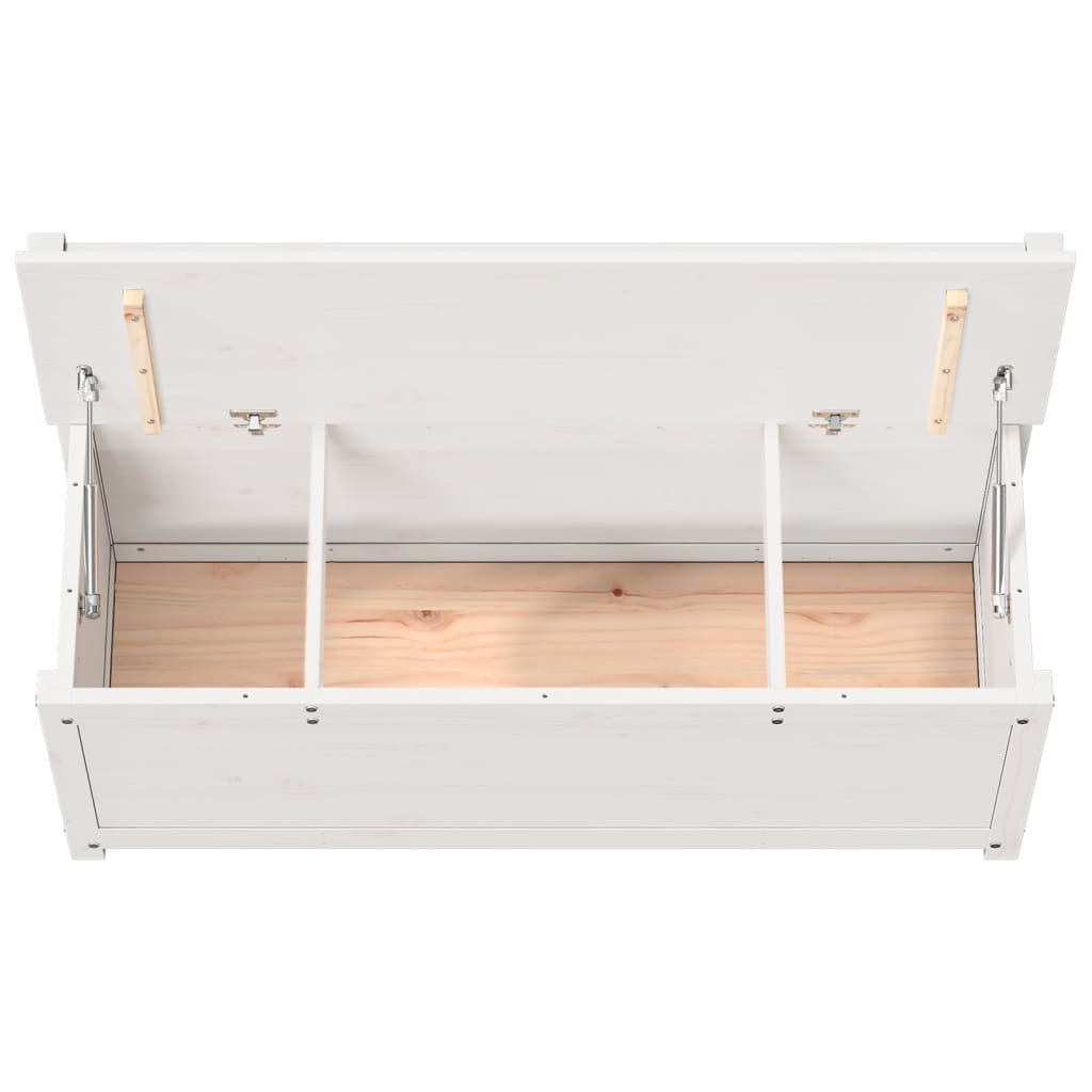 Panca Bianca 110x41x76,5 cm in Legno Massello di Pino - homemem39