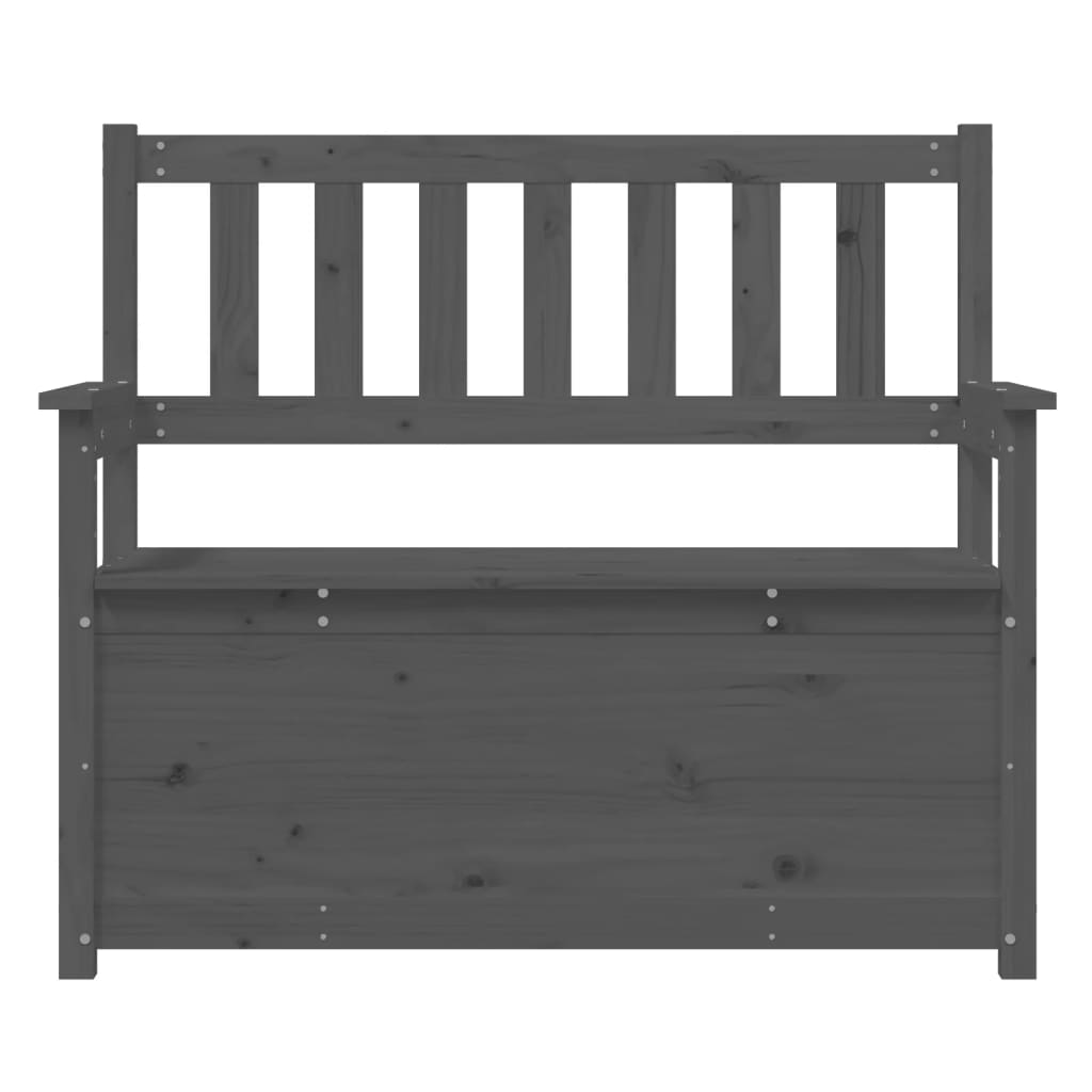 Panca Grigio 112,5x51,5x96,5 cm in Legno Massello di Pino - homemem39