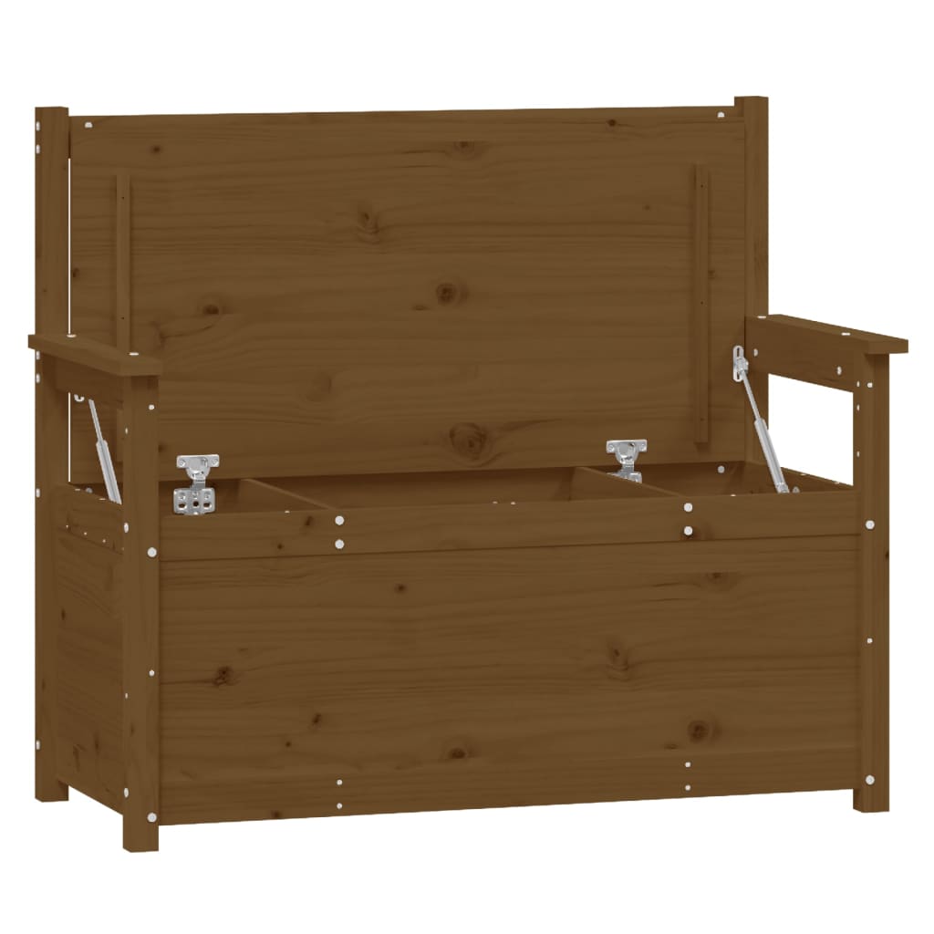 Panca Marrone Ambra 112,5x51,5x96,5cm in Legno Massello di Pino - homemem39