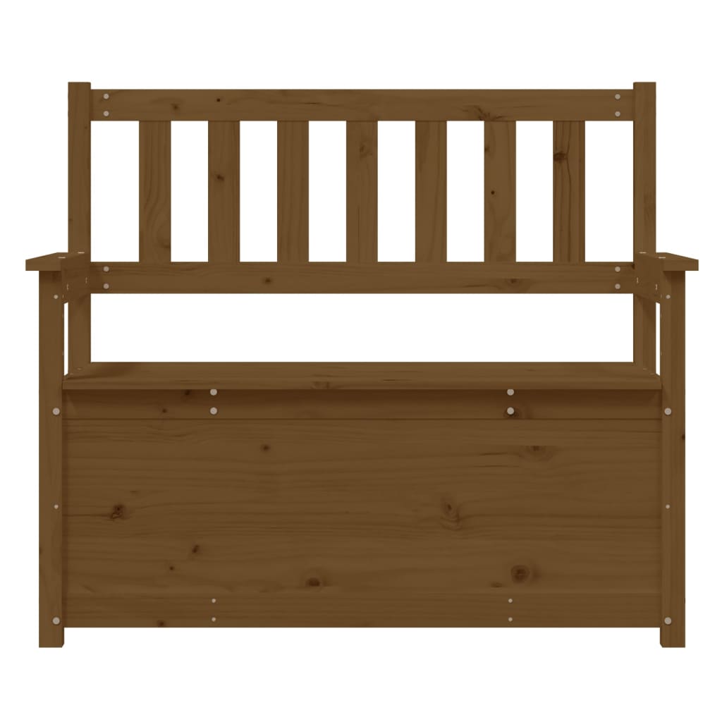 Panca Marrone Ambra 112,5x51,5x96,5cm in Legno Massello di Pino - homemem39
