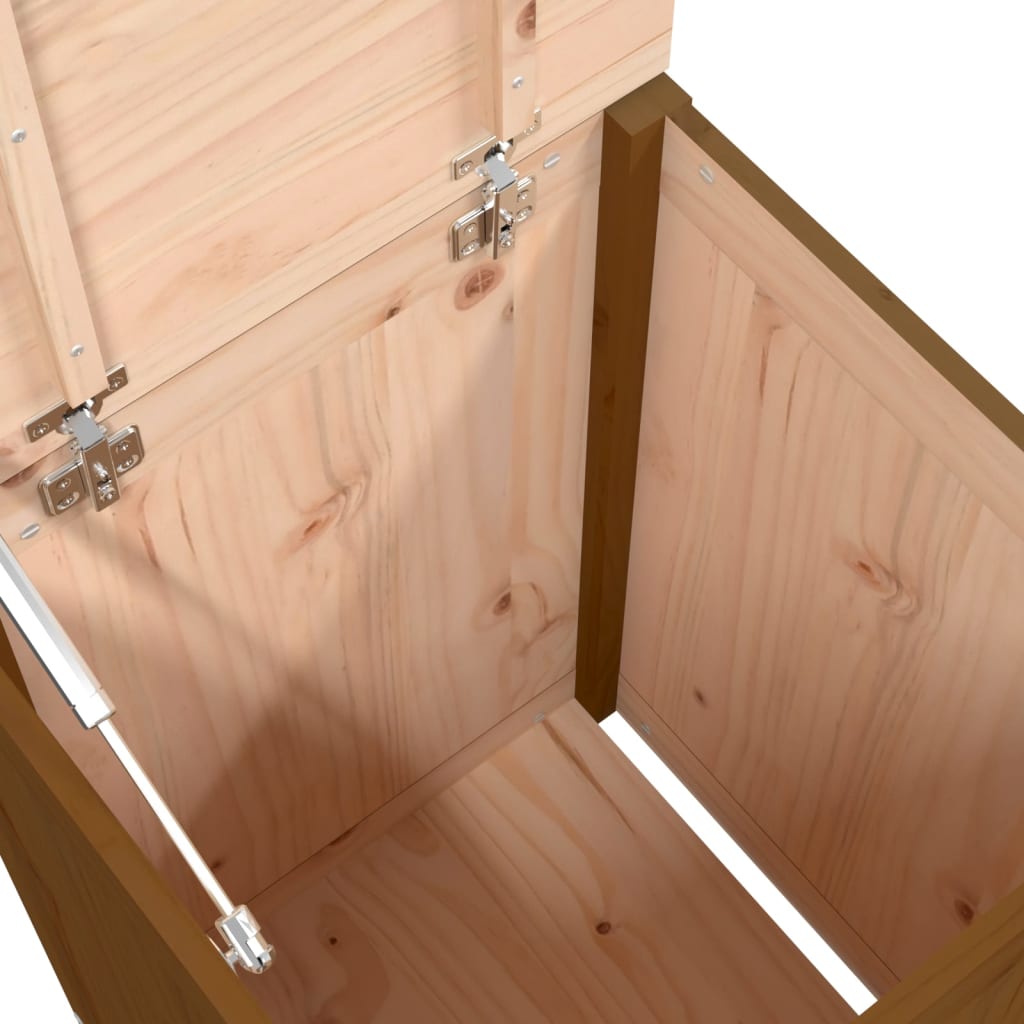 Contenitore per Bucato Ambra 44x44x66 cm Legno Massello Pino - homemem39