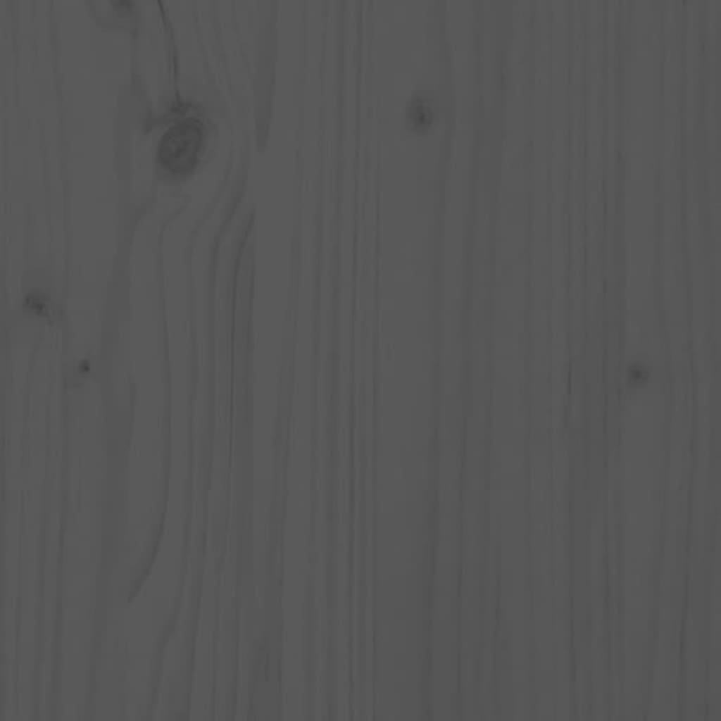 Contenitore per Bucato Grigio 44x44x76 cm Legno Massello Pino - homemem39