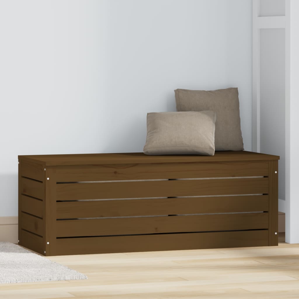 Contenitore Portaoggetti Ambra 89x36,5x33cm Legno Massello Pino - homemem39