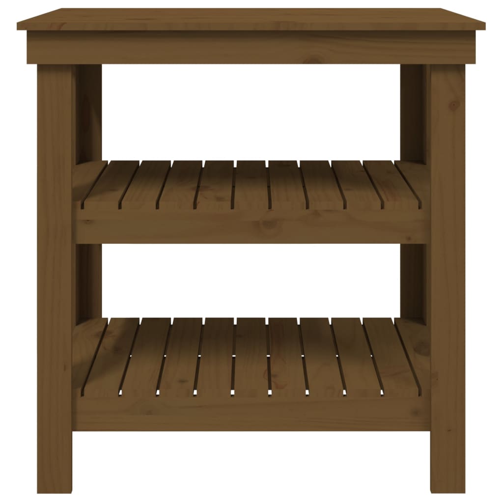 Banco da Lavoro Ambra 78,5x50x80 cm in Legno Massello di Pino - homemem39