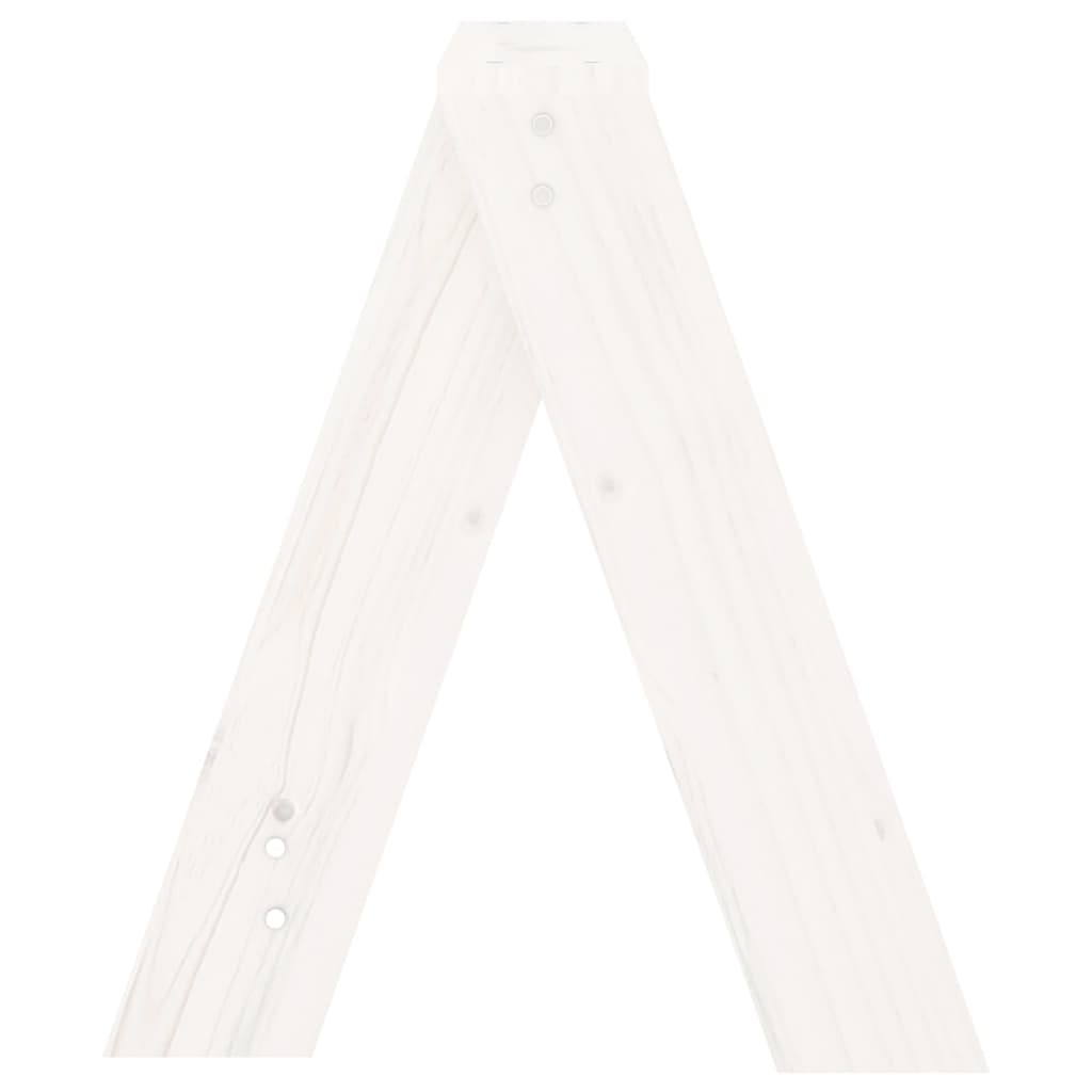 Sgabelli 2 pz Bianchi 40x40x45 cm in Legno Massello di Pino - homemem39