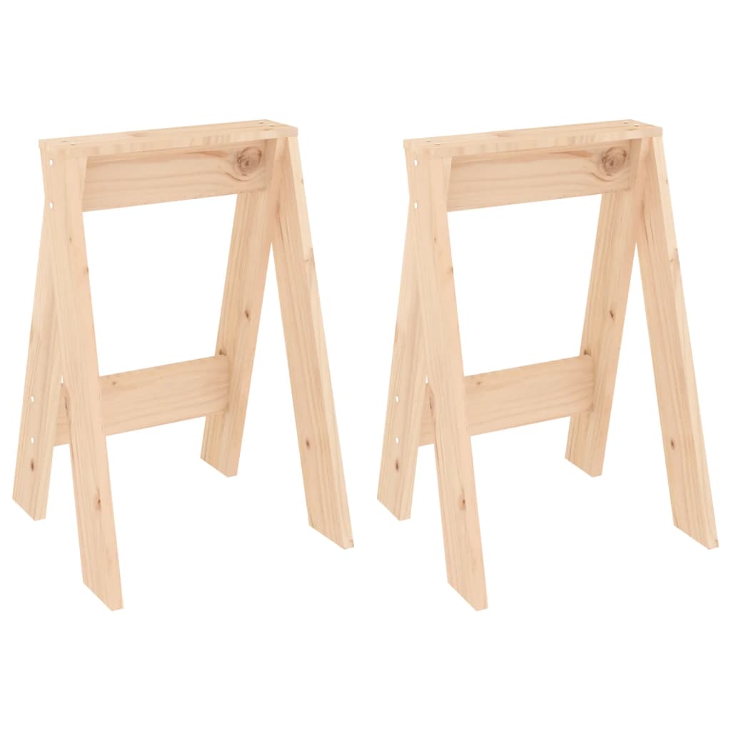 Sgabelli 2 pz 40x40x60 cm in Legno Massello di Pino - homemem39