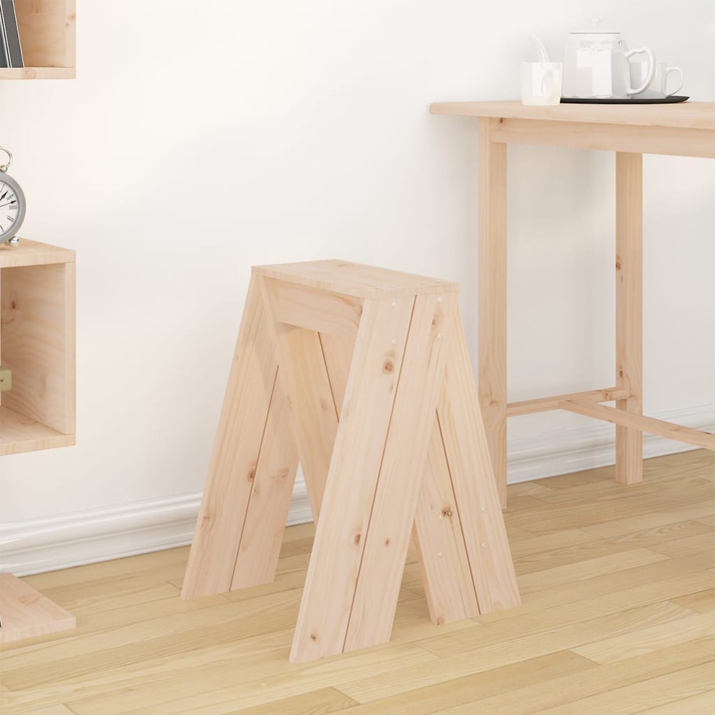 Sgabelli 2 pz 40x40x60 cm in Legno Massello di Pino - homemem39