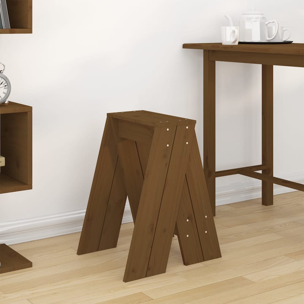 Sgabelli 2 pz Ambra 40x40x60 cm in Legno Massello di Pino - homemem39