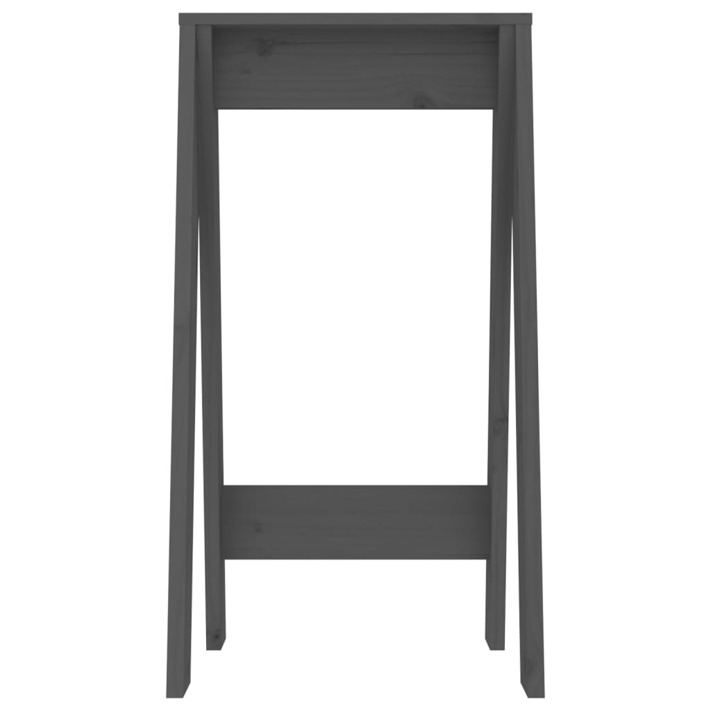Sgabelli 2 pz grigio 40x40x75 cm in Legno Massello di Pino - homemem39