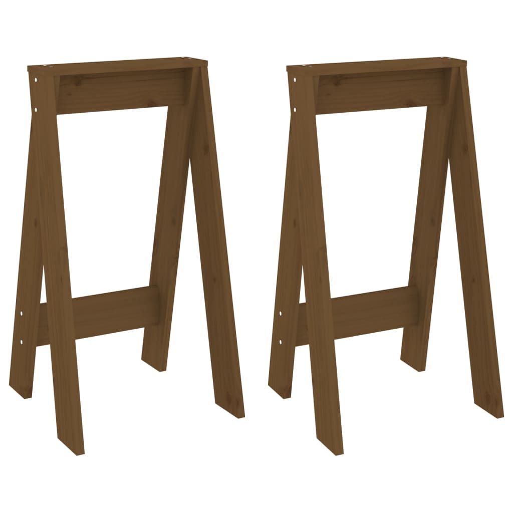 Sgabelli 2 pz Marrone Ambra 40x40x75 cm Legno Massello di Pino - homemem39