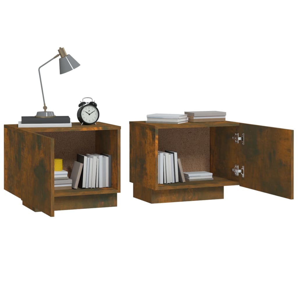 Comodino Rovere Fumo 100x35x40 cm Legno Multistrato - homemem39