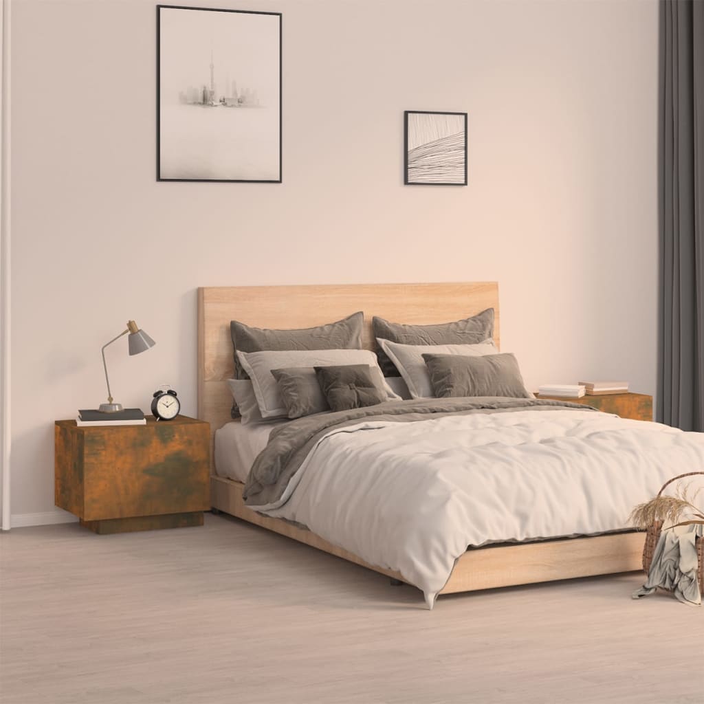 Comodino Rovere Fumo 100x35x40 cm Legno Multistrato - homemem39