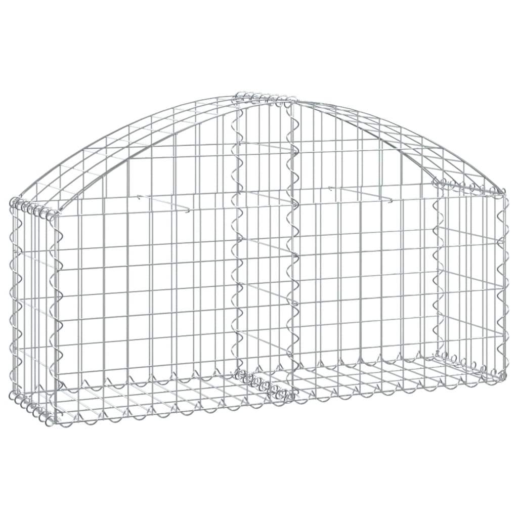 Cesto Gabbione ad Arco 100x30x40/60 cm Ferro Zincato - homemem39
