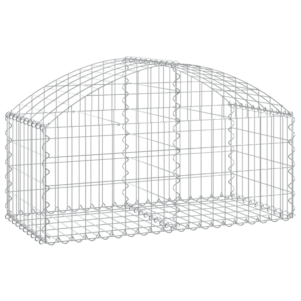 Cesto Gabbione ad Arco 100x50x40/60 cm Ferro Zincato - homemem39