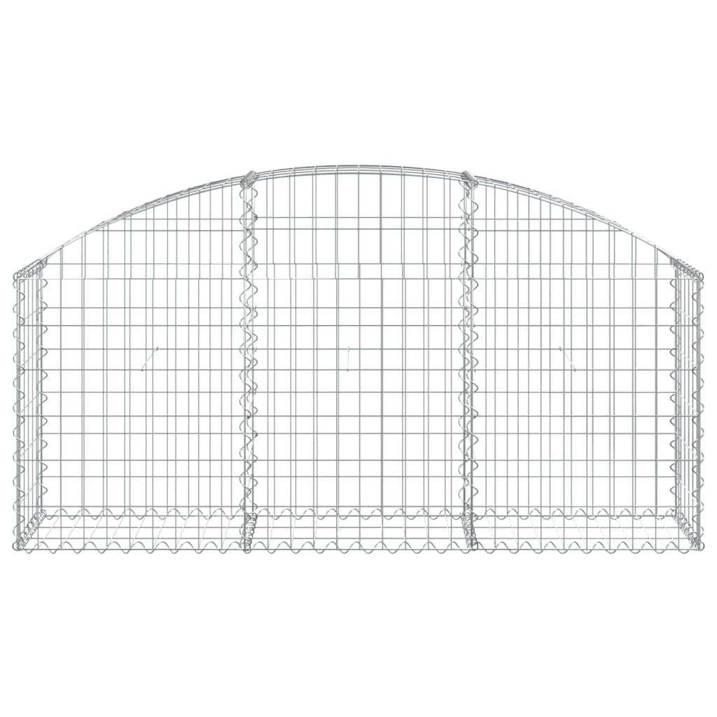 Cesto Gabbione ad Arco 150x30x60/80 cm Ferro Zincato - homemem39