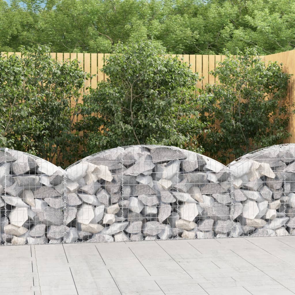 Cesto Gabbione ad Arco 150x30x60/80 cm Ferro Zincato - homemem39
