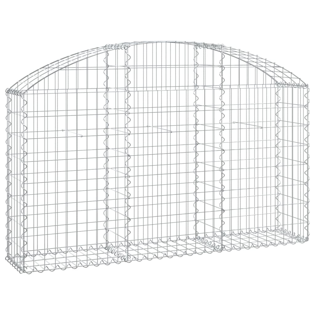 Cesto Gabbione ad Arco 150x30x80/100 cm Ferro Zincato - homemem39