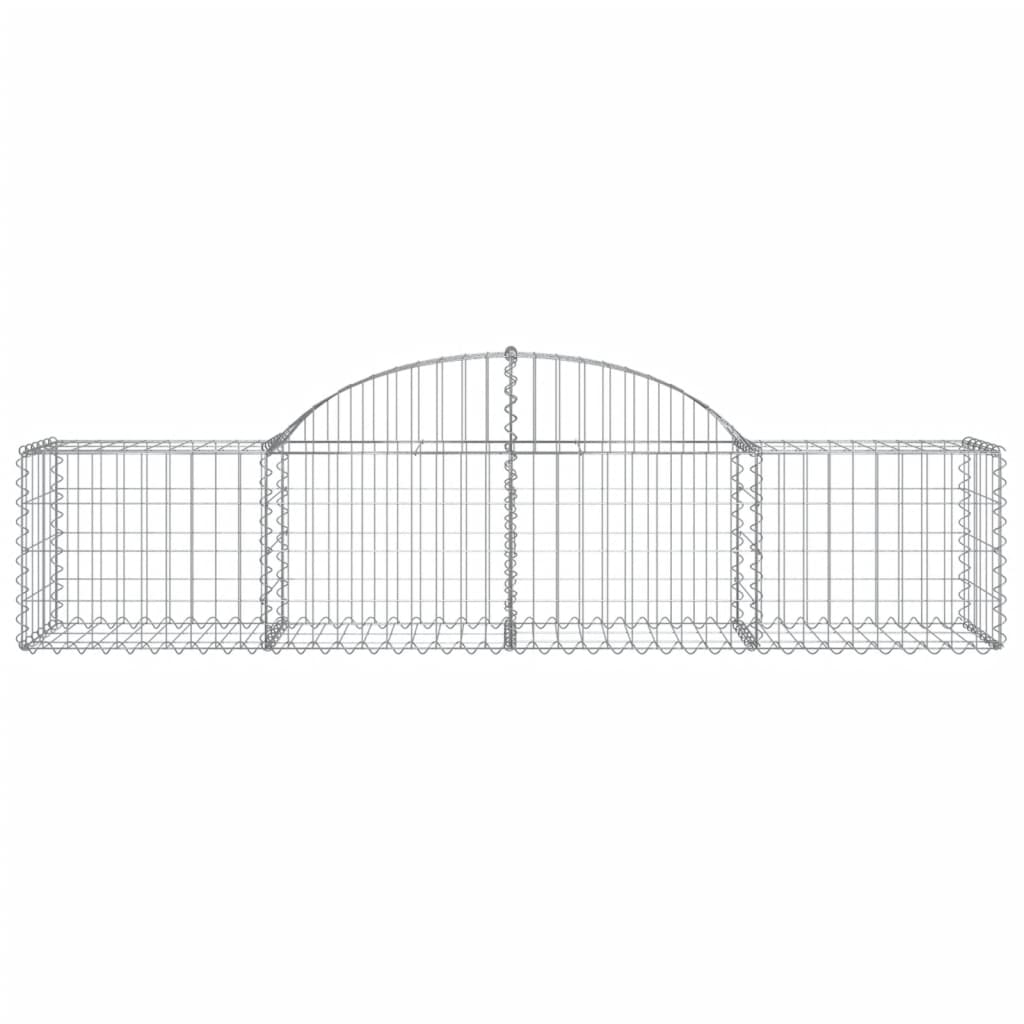 Cesto Gabbione ad Arco 200x50x40/60 cm Ferro Zincato | homemem39