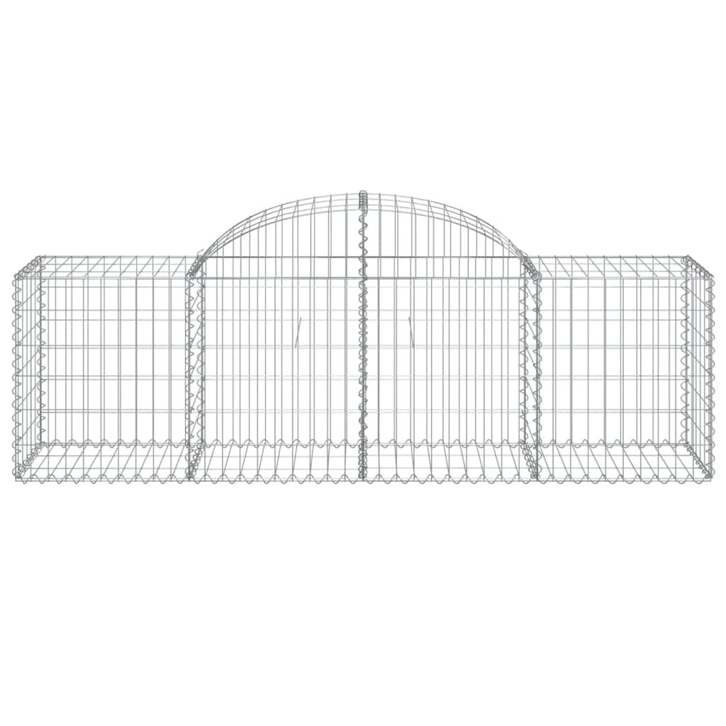 Cesto Gabbione ad Arco 200x50x60/80 cm Ferro Zincato | homemem39