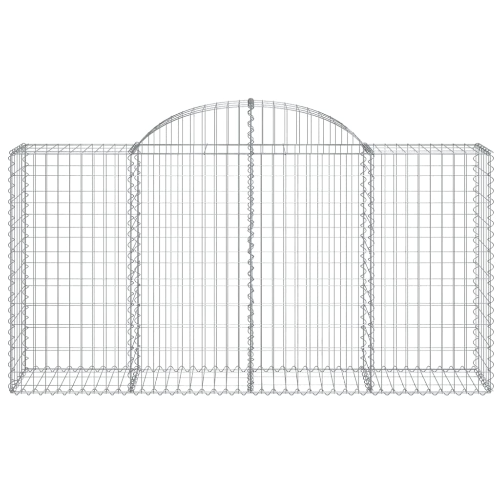 Cesto Gabbione ad Arco 200x50x100/120 cm Ferro Zincato | homemem39