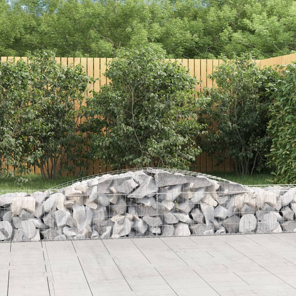 Cesto Gabbione ad Arco 400x50x40/60 cm Ferro Zincato - homemem39