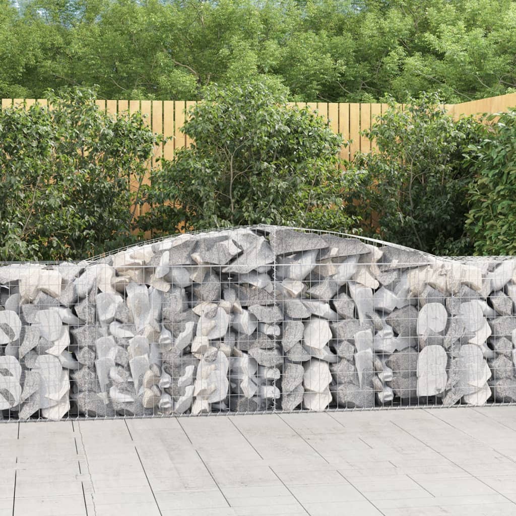 Cesto Gabbione ad Arco 400x50x80/100 cm Ferro Zincato - homemem39