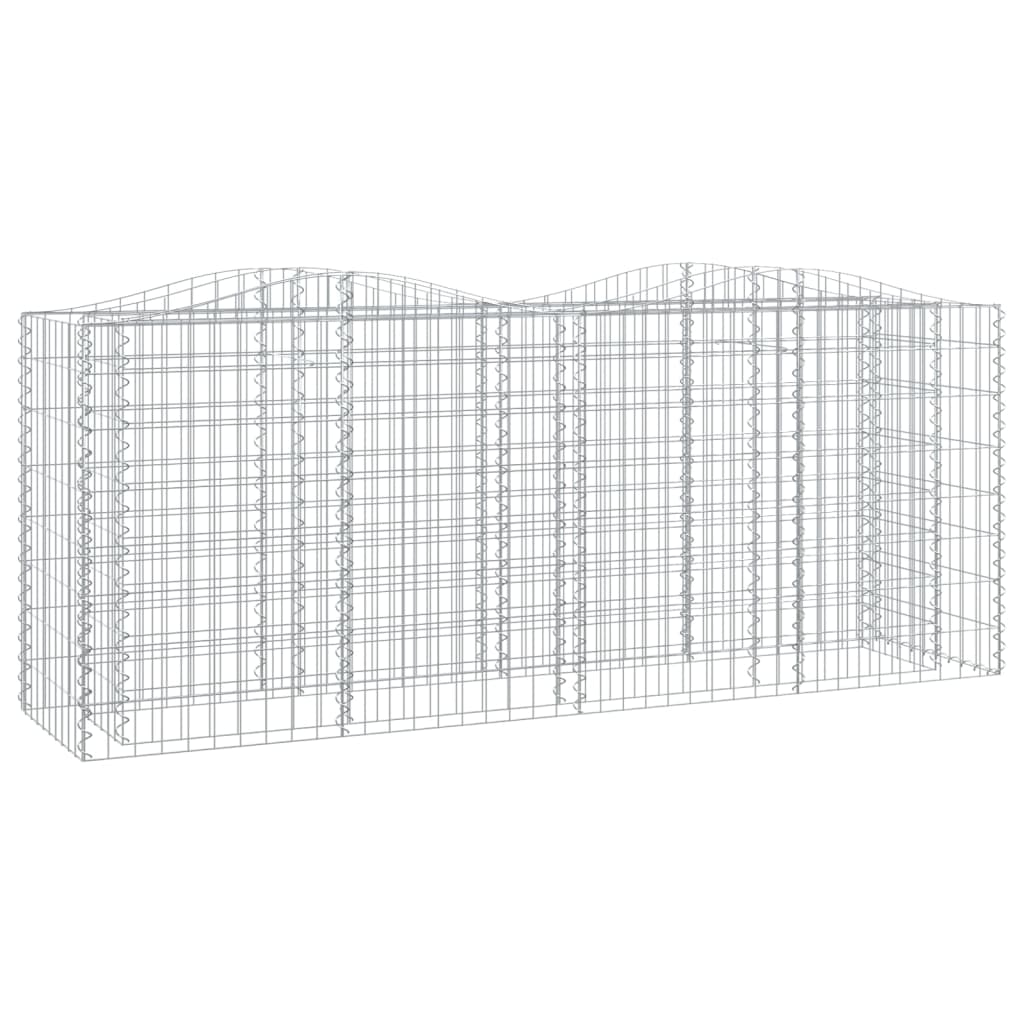 Gabbione ad Arco con Letto Rialzato 200x50x100 cm Ferro Zincato - homemem39