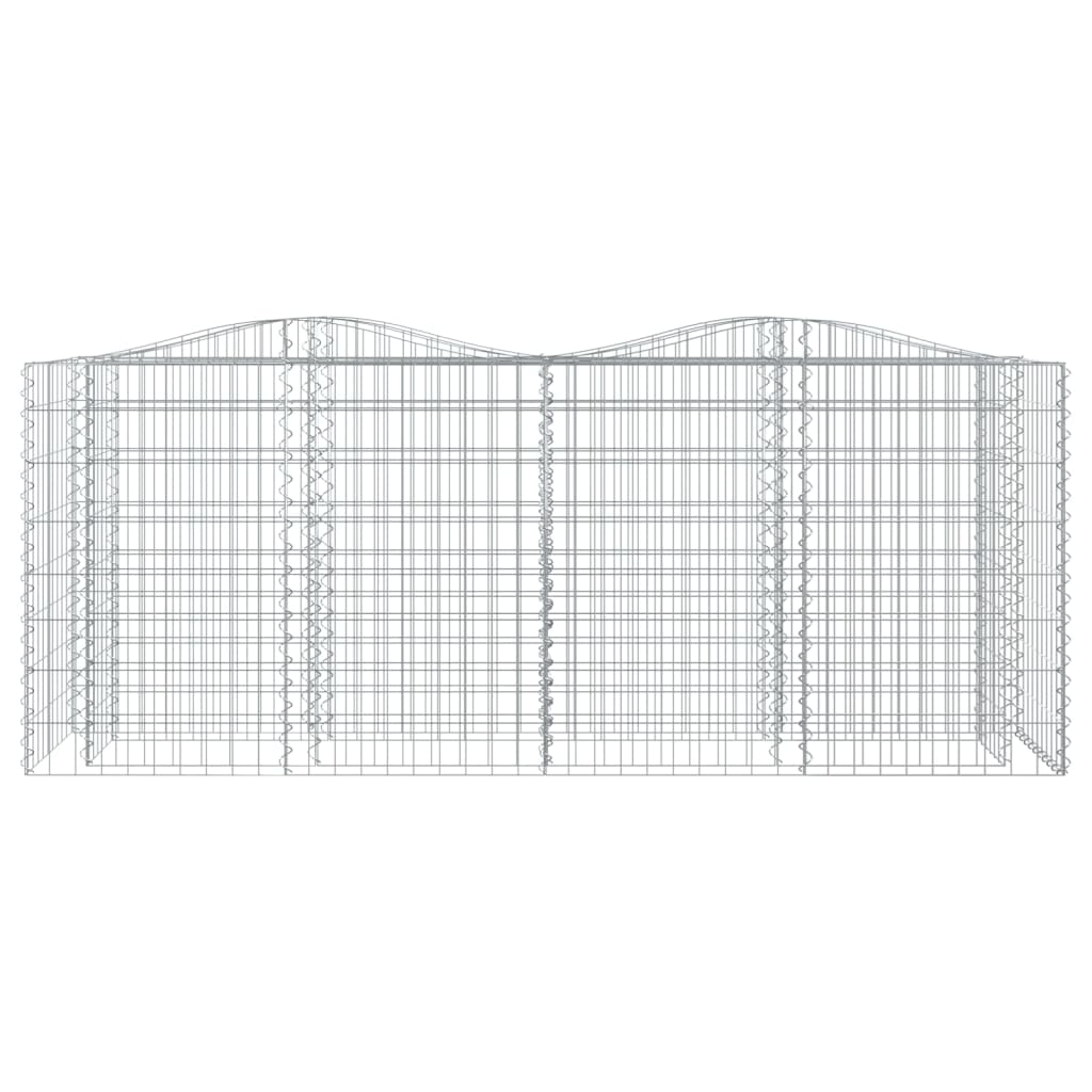 Gabbione ad Arco con Letto Rialzato 200x50x100 cm Ferro Zincato - homemem39