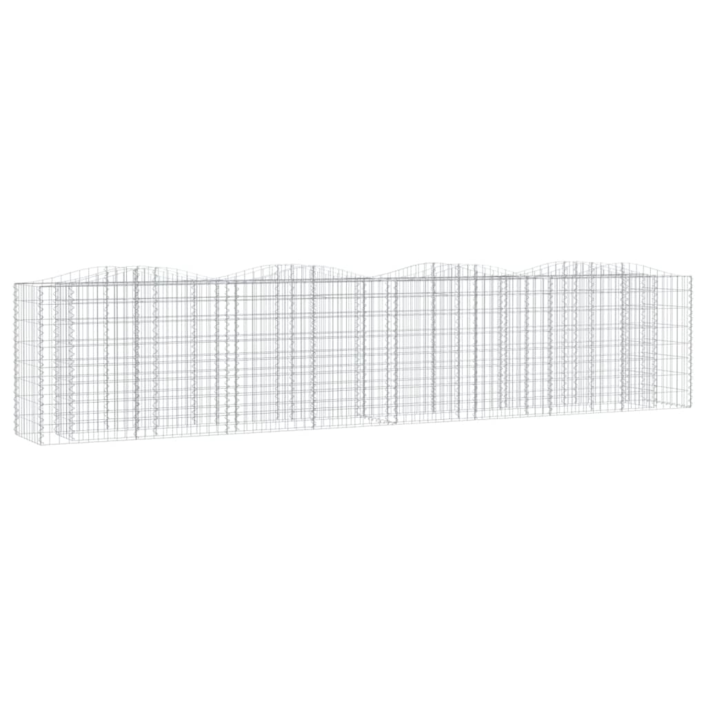 Gabbione ad Arco con Letto Rialzato 400x50x100 cm Ferro Zincato - homemem39