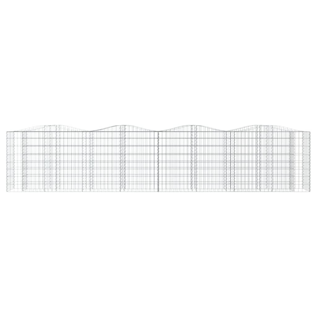 Gabbione ad Arco con Letto Rialzato 400x50x100 cm Ferro Zincato - homemem39