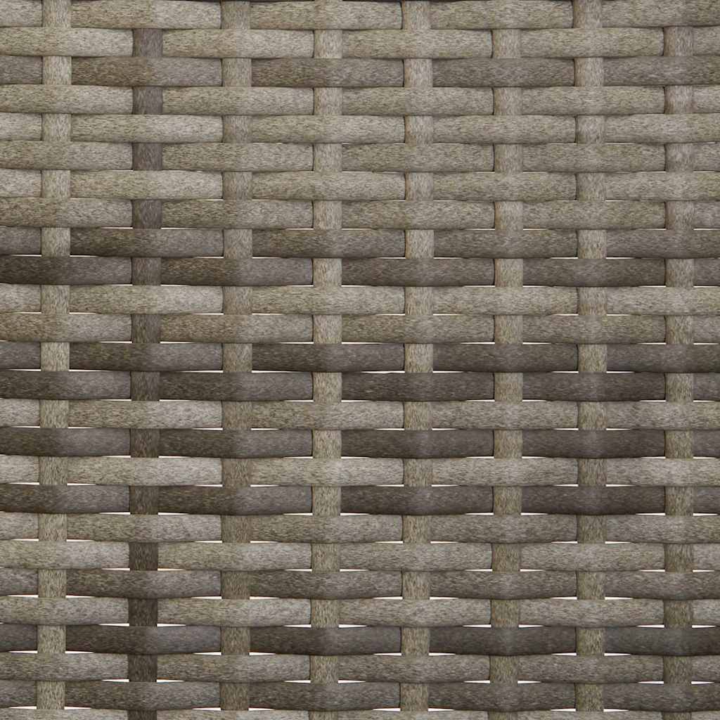 Panca da Giardino a 3 Posti con Cuscini in Polyrattan Grigio - homemem39