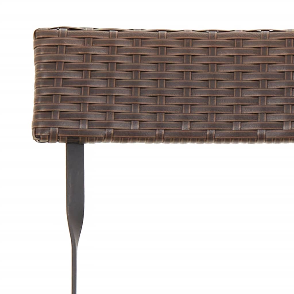 Sedie Pieghevoli da Bistrò 8 pz Marroni Polyrattan e Acciaio - homemem39