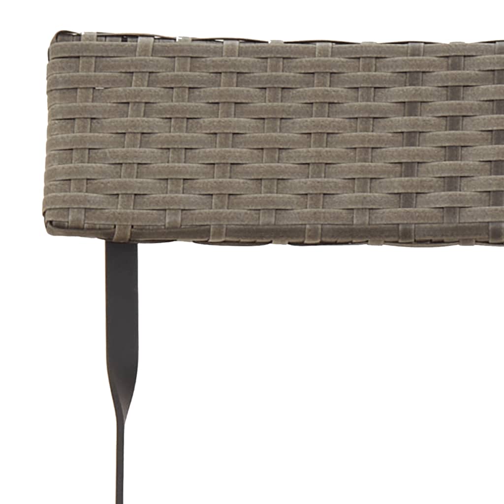 Sedie Pieghevoli da Bistrò 8 pz Grigie Polyrattan e Acciaio - homemem39