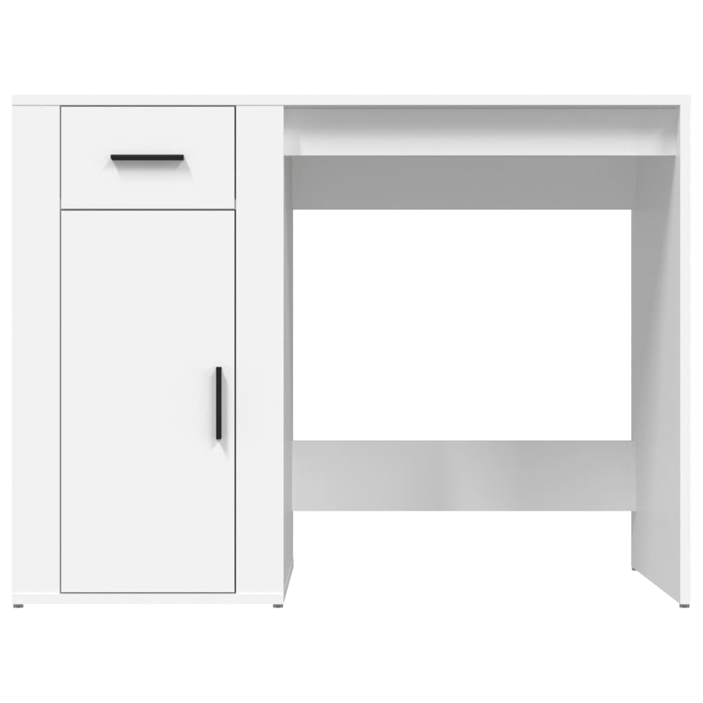 Scrivania Bianca 100x49x75 cm in Legno Multistrato - homemem39