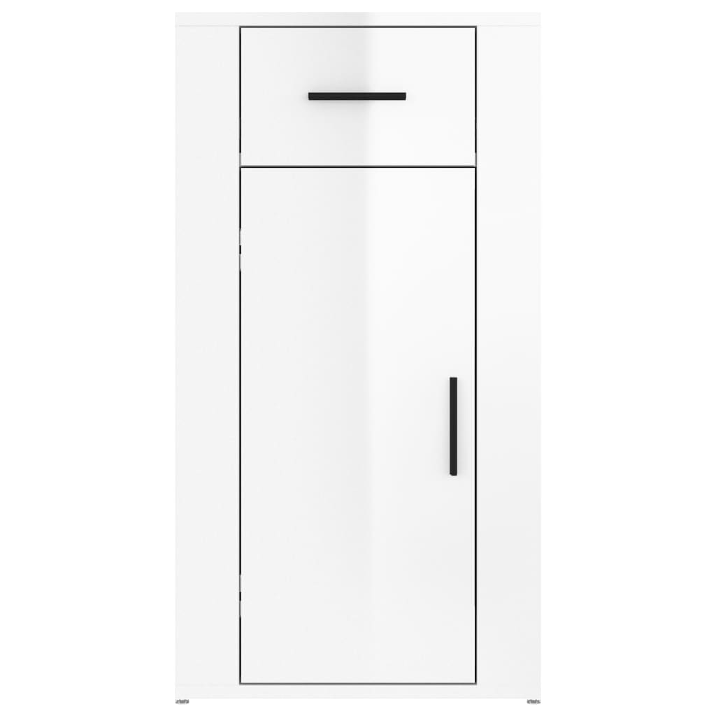 Armadietto Scrivania Bianco Lucido 40x49x75cm Legno Multistrato - homemem39