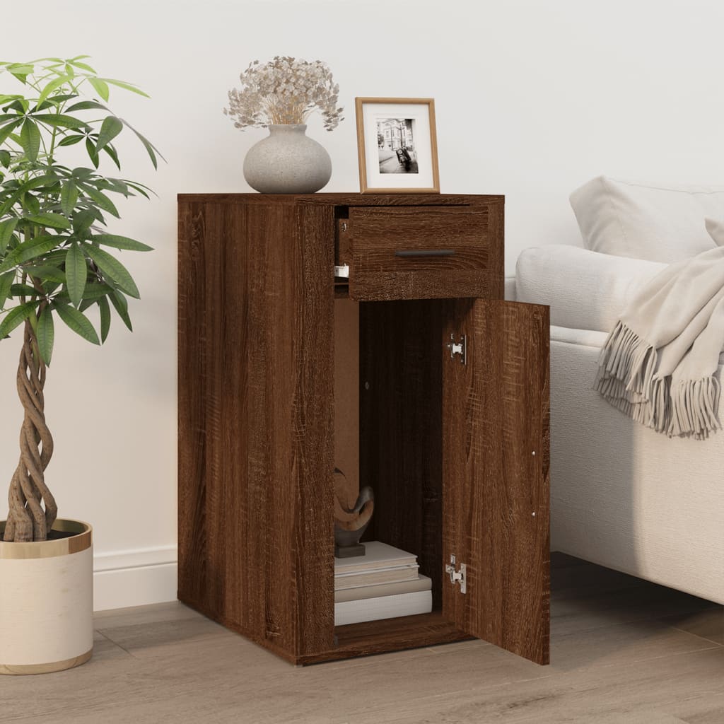 Mobile Scrivania rovere marrone 40x49x75 cm Legno Multistrato - homemem39