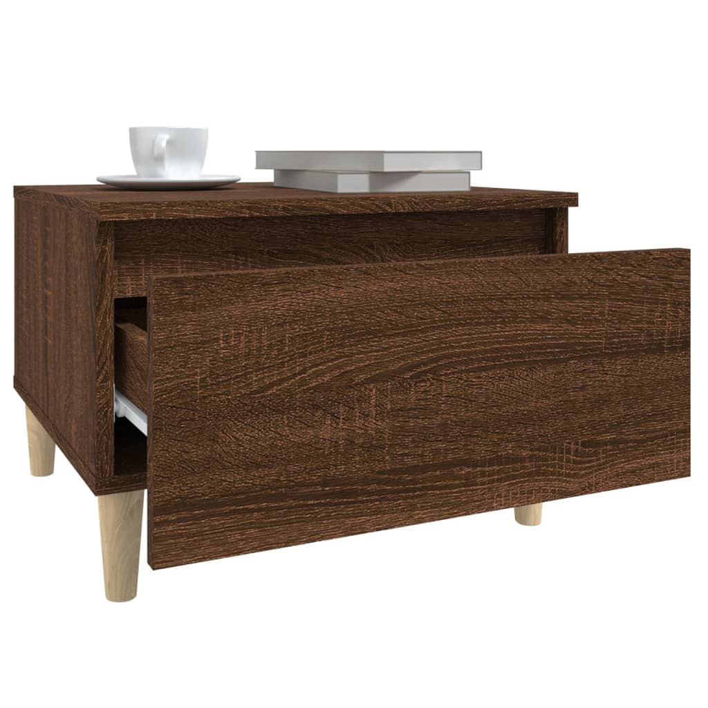 Tavolino da Salotto Rovere Marrone 50x46x35cm Legno Multistrato - homemem39