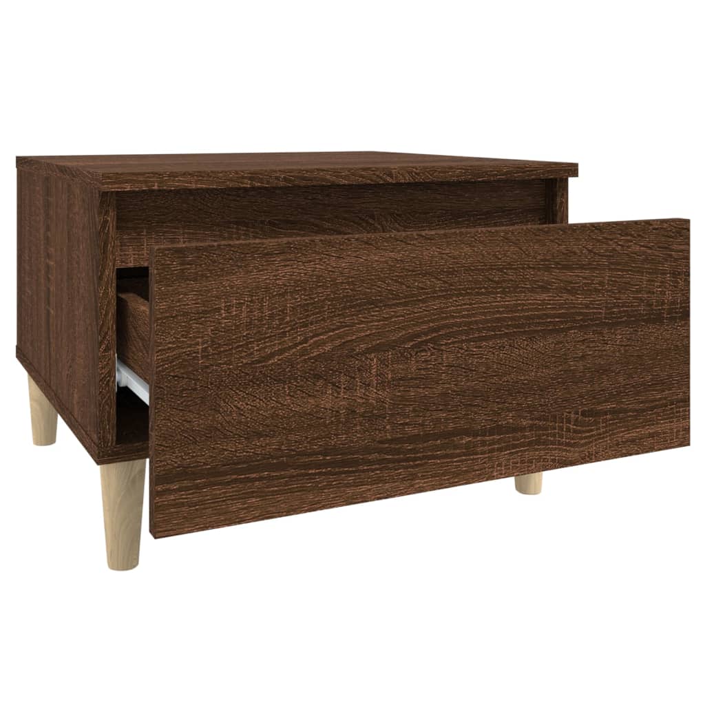 Tavolino da Salotto Rovere Marrone 50x46x35cm Legno Multistrato - homemem39