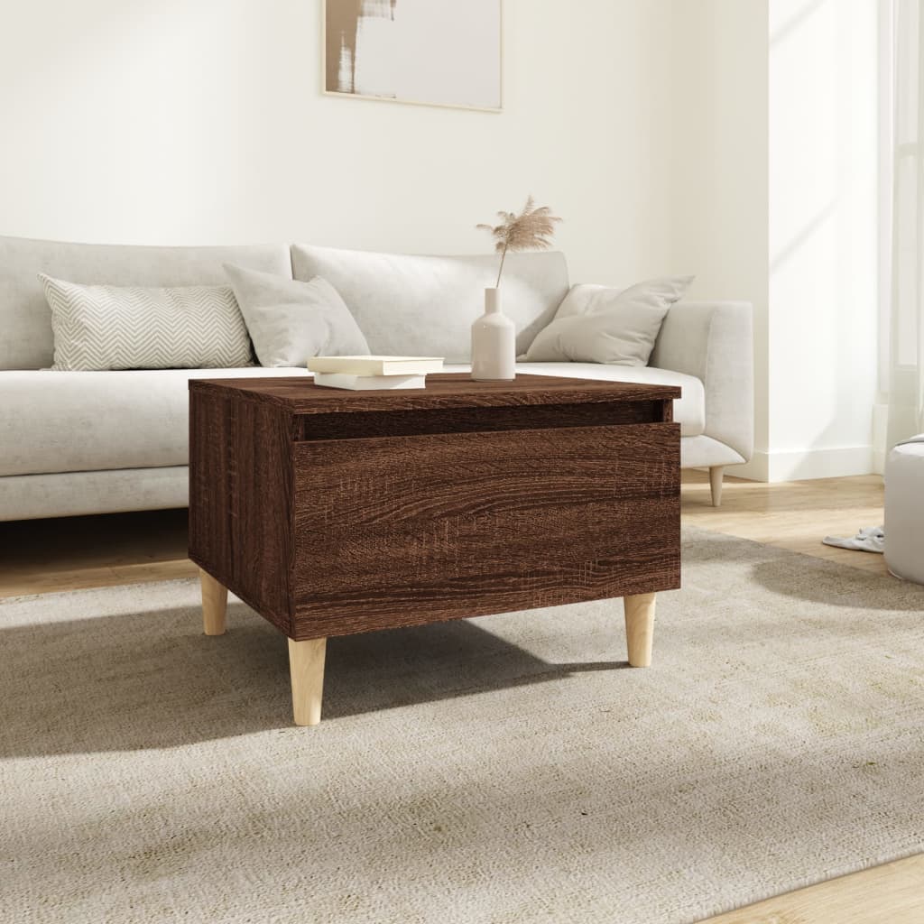 Tavolino da Salotto Rovere Marrone 50x46x35cm Legno Multistrato - homemem39