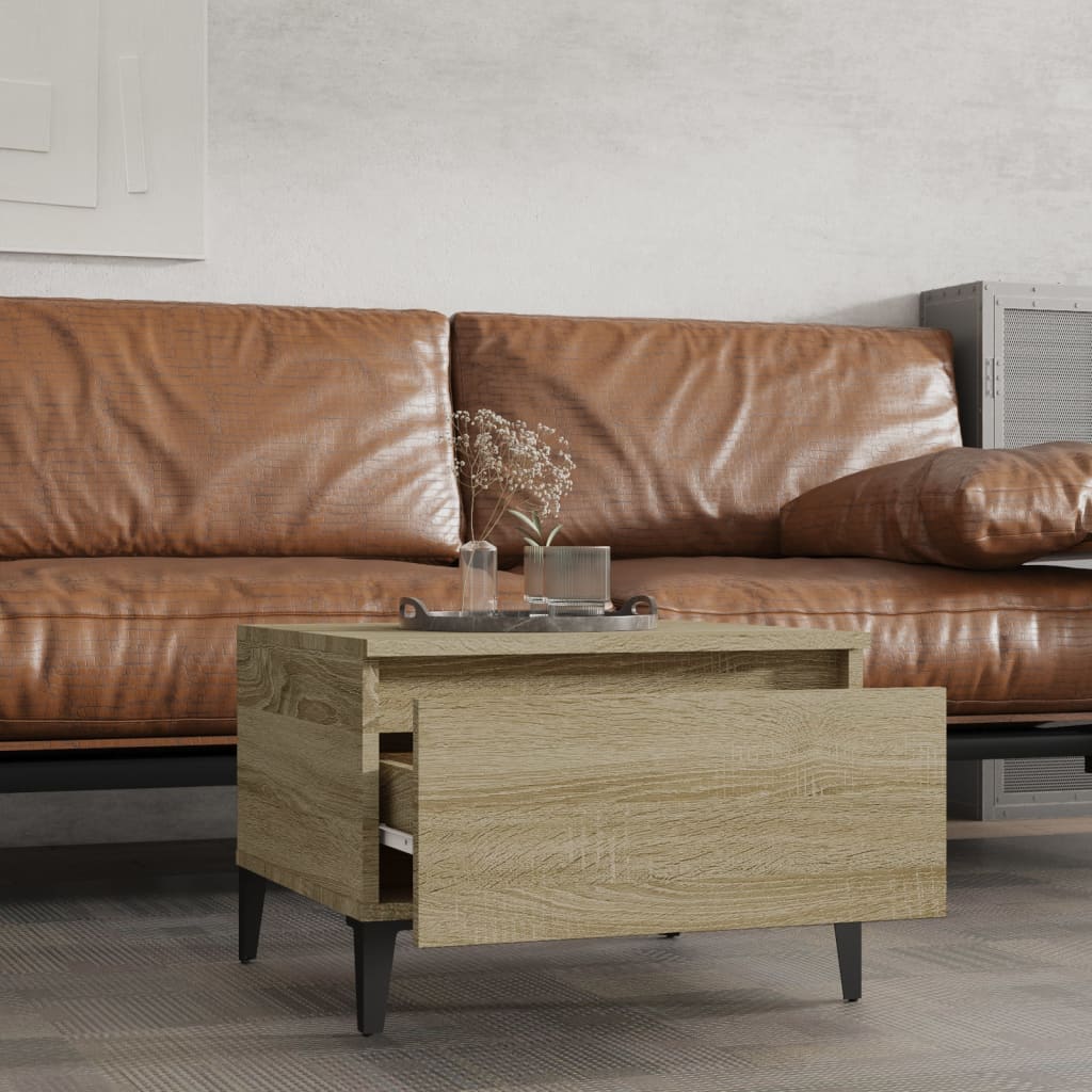 Tavolini 2pz Rovere Sonoma 50x46x35 cm in Legno Multistrato - homemem39