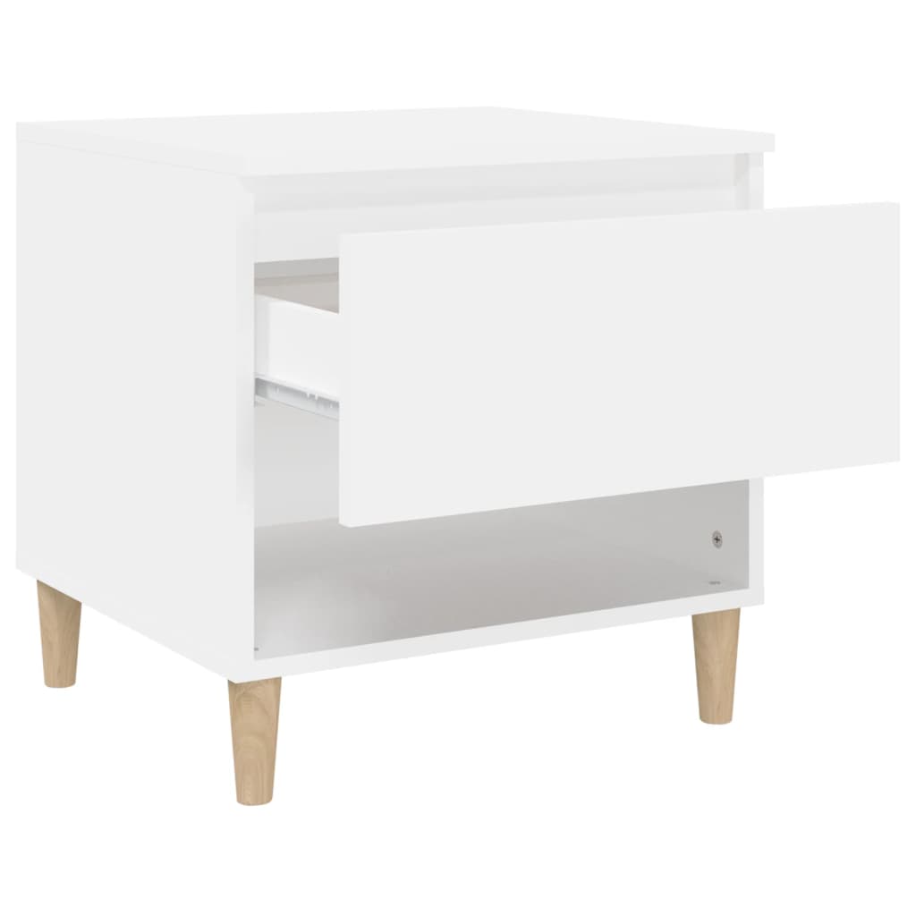 Comodini 2 pz Bianchi 50x46x50 cm in Legno Multistrato - homemem39
