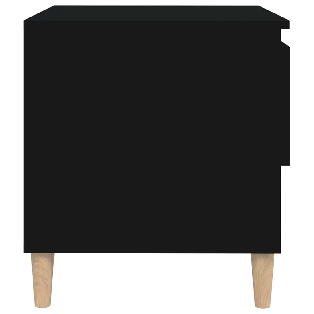 Comodini 2 pz Neri 50x46x50 cm in Legno Multistrato - homemem39
