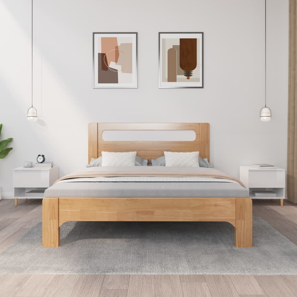 Comodini 2 pz Bianco Lucido 50x46x50 cm in Legno Multistrato - homemem39