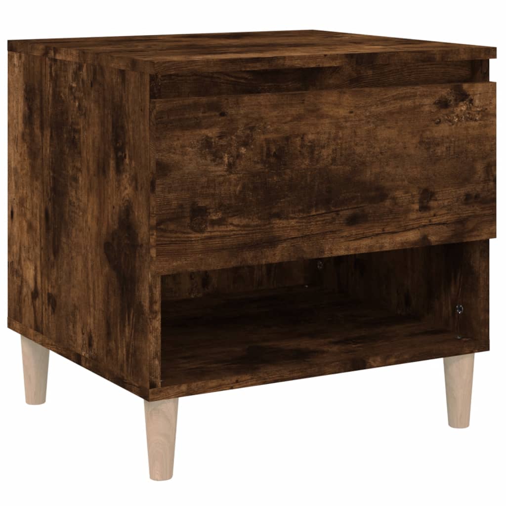 Comodino Rovere Fumo 50x46x50 cm in Legno Multistrato - homemem39