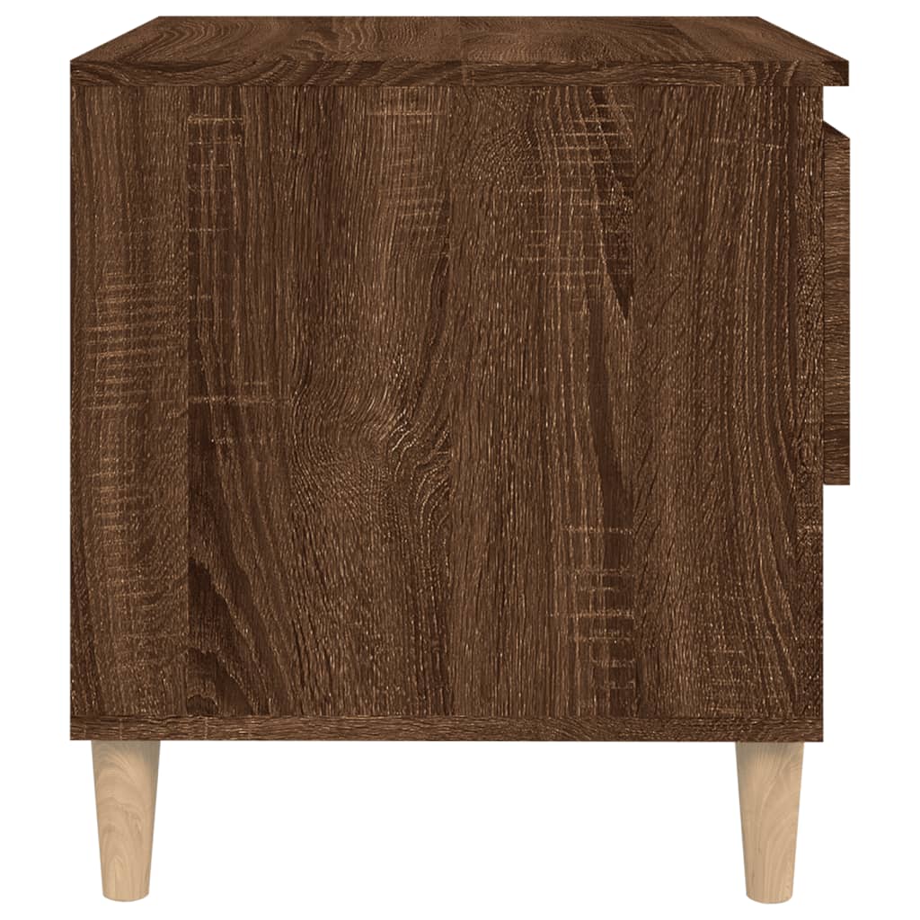 Comodini 2 pz Rovere Marrone 50x46x50 cm in Legno Multistrato - homemem39