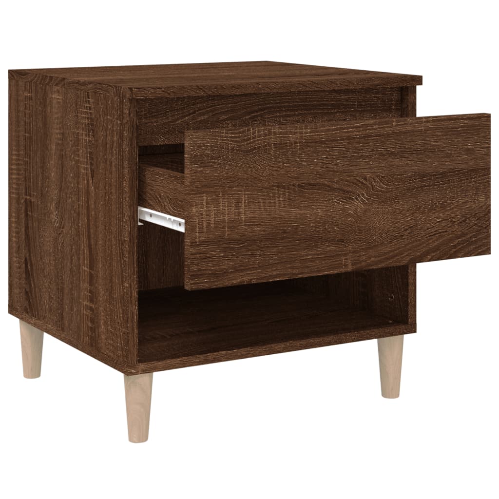 Comodini 2 pz Rovere Marrone 50x46x50 cm in Legno Multistrato - homemem39