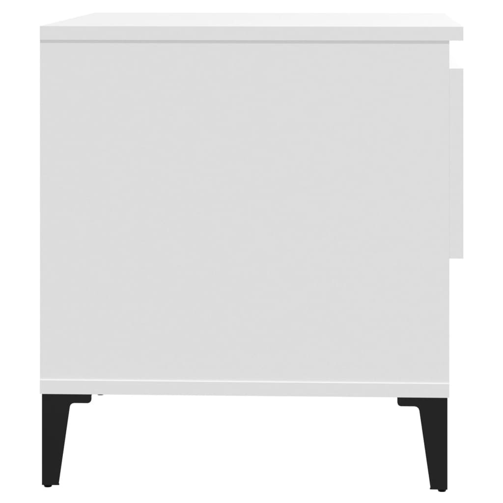 Tavolino Bianco 50x46x50 cm in Legno Multistrato - homemem39