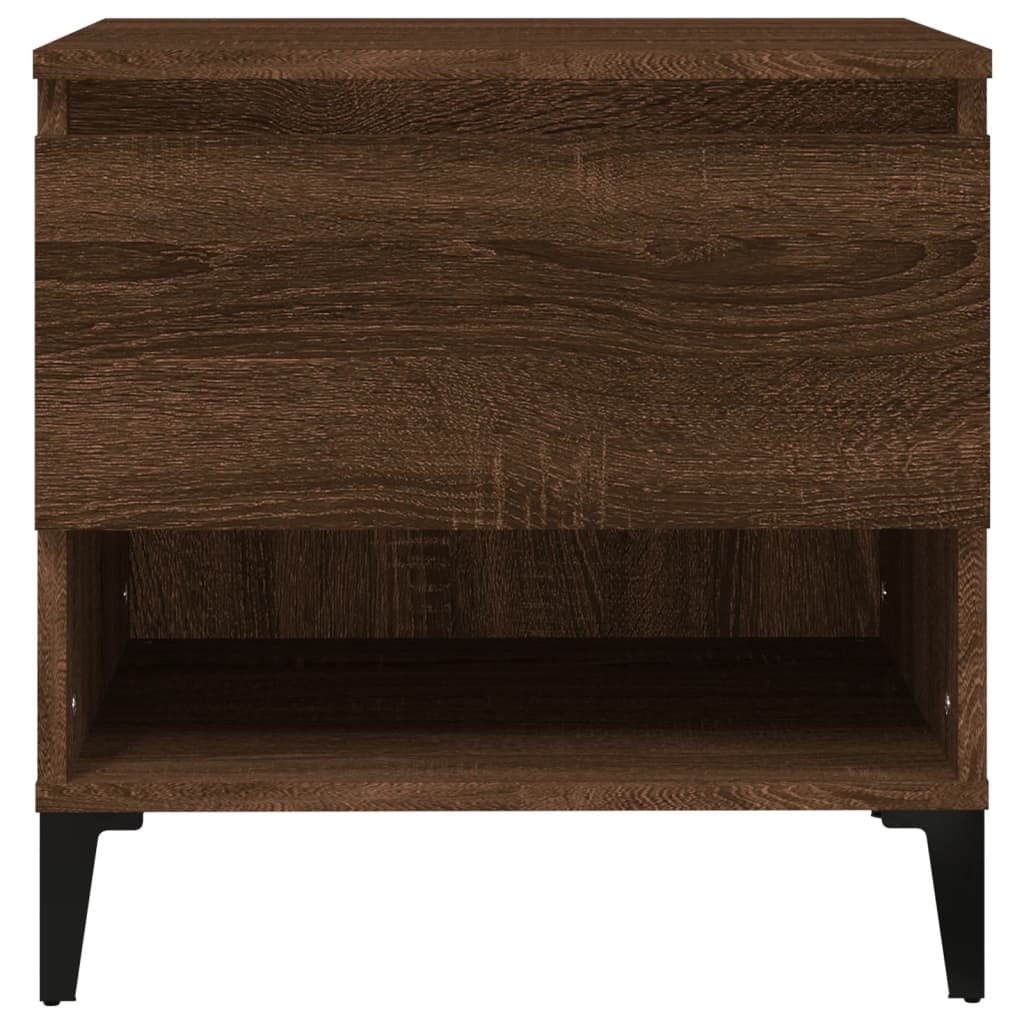 Tavolino Rovere Marrone 50x46x50 cm in Legno Multistrato - homemem39
