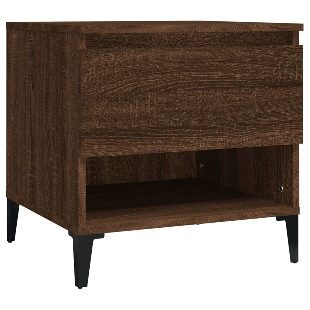Tavolini 2pz Rovere Marrone 50x46x50 cm in Legno Multistrato - homemem39