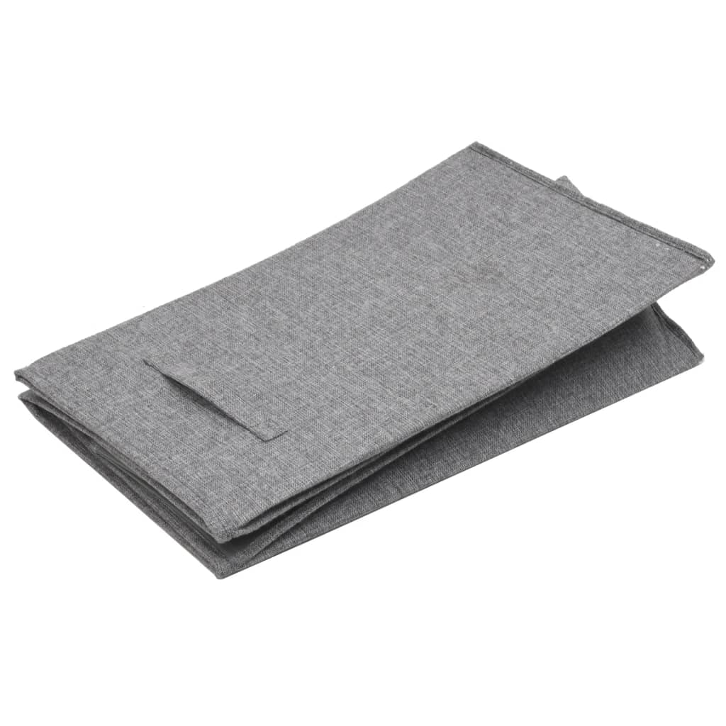Cesto Biancheria Pieghevole Grigio 51x34,5x59 cm Lino Finto - homemem39